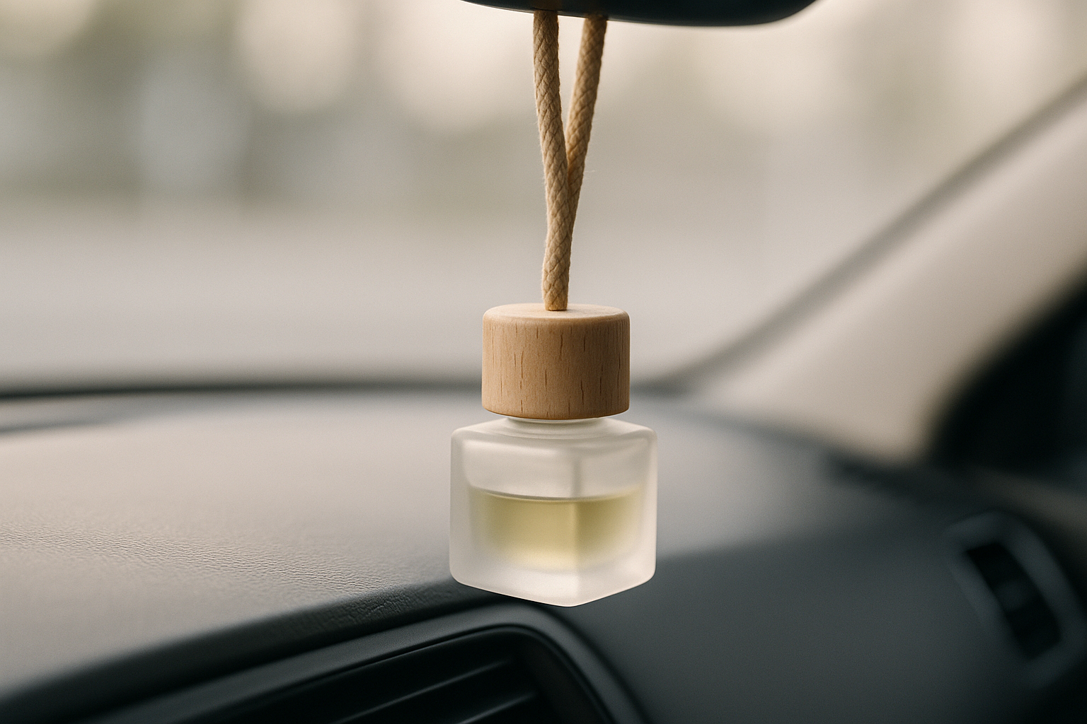little glass jar car diffuer